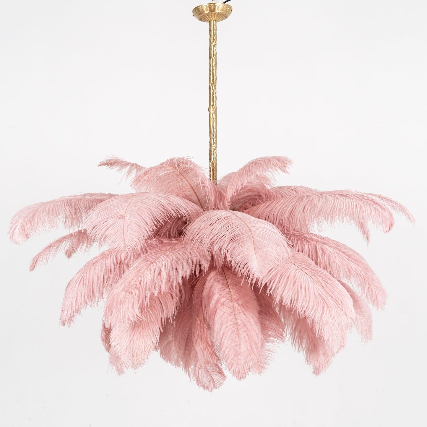 Ostrich Feather Gasolier Chandelier