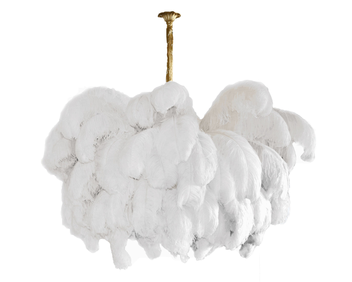 Ostrich Feather Gasolier Chandelier