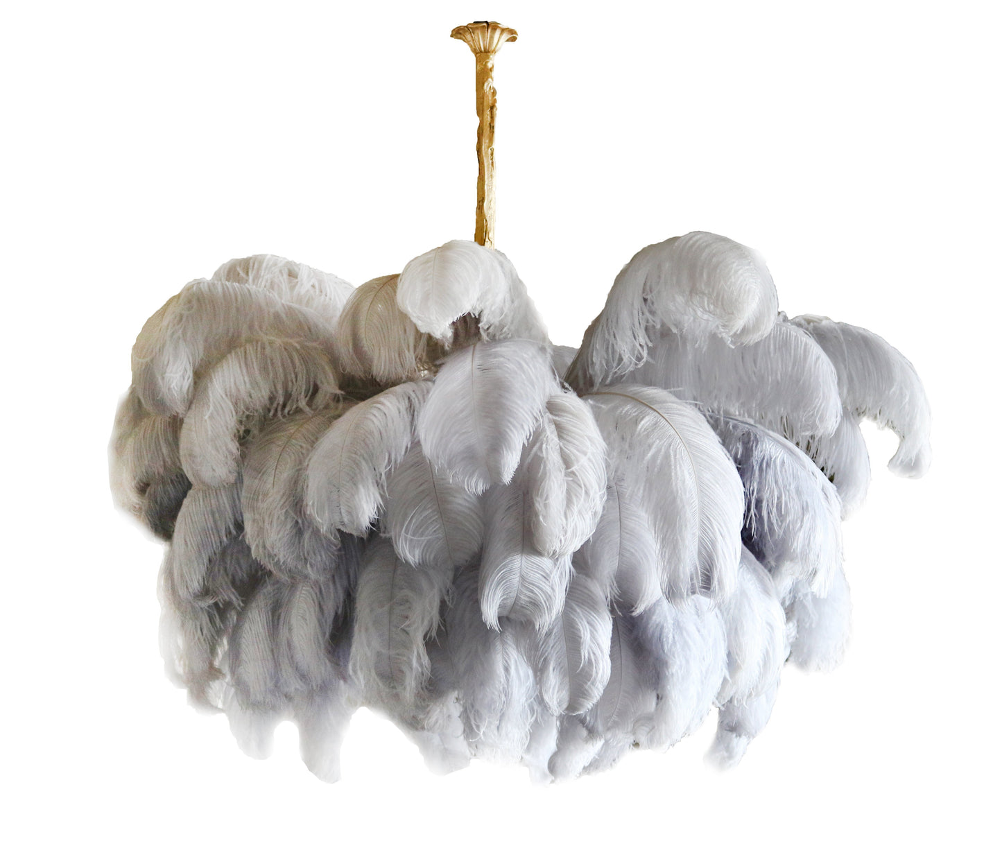 Ostrich Feather Gasolier Chandelier