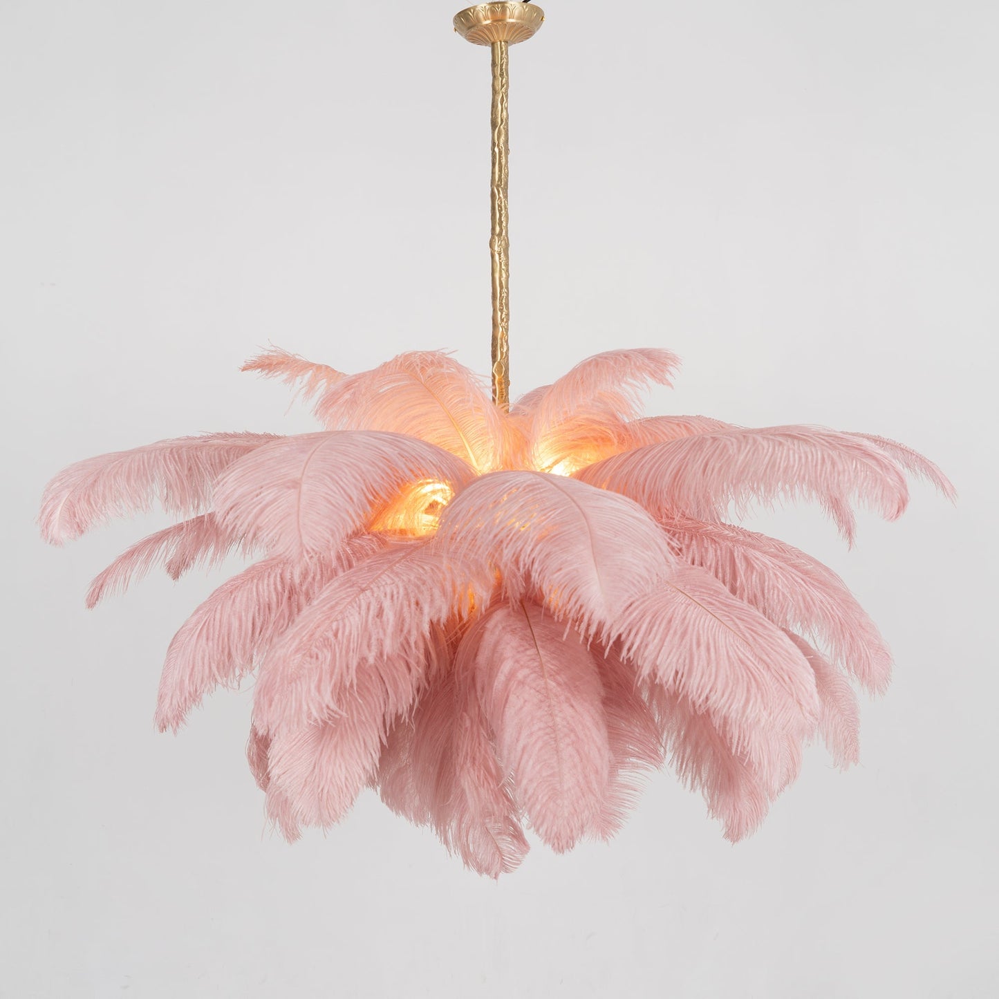 Ostrich Feather Gasolier Chandelier