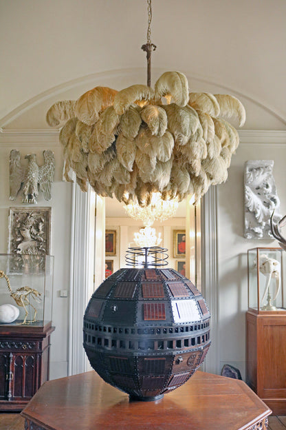 Ostrich Feather Gasolier Chandelier