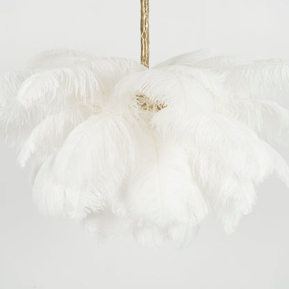 Ostrich Feather Gasolier Chandelier