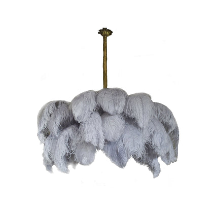 Ostrich Feather Gasolier Chandelier