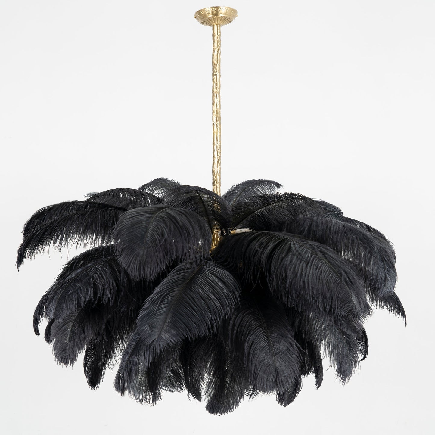 Ostrich Feather Gasolier Chandelier