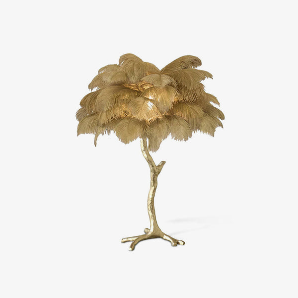 Ostrich Feather Portable lamp Table Lamp