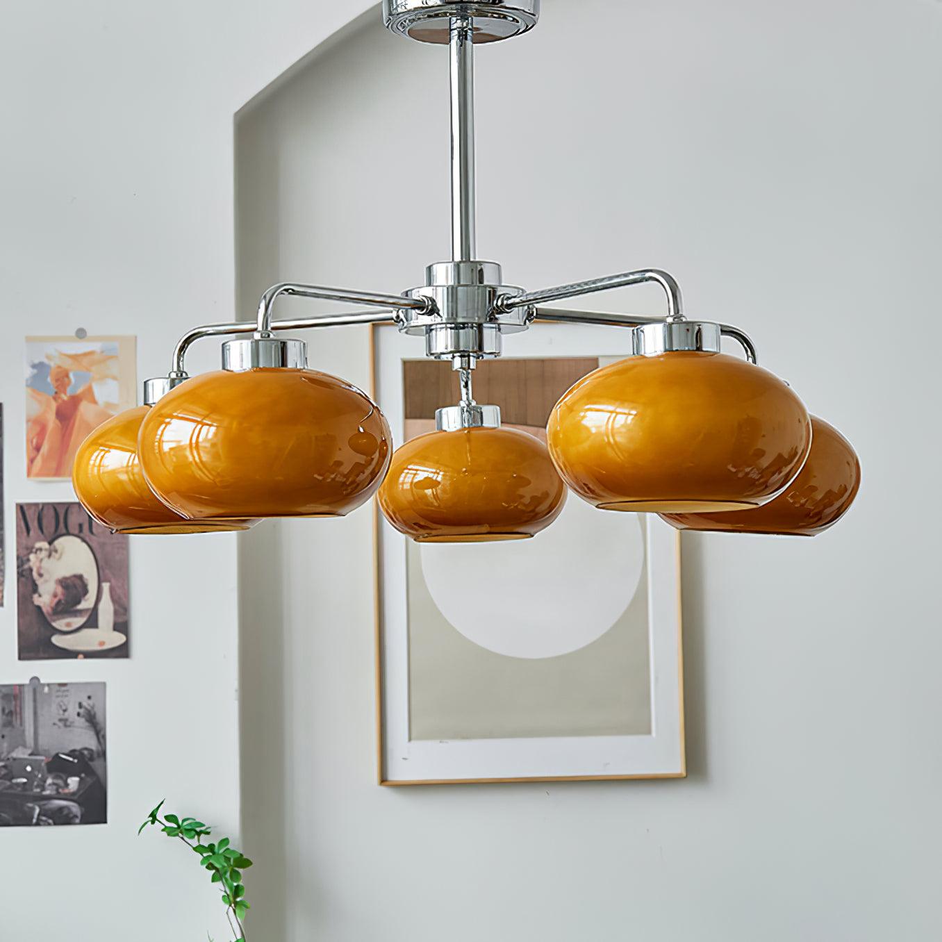 Oval Persimmon Crown Chandelier