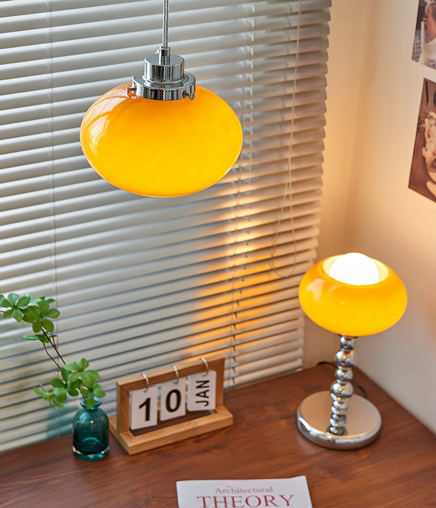 Oval Persimmon Reading light Table Light