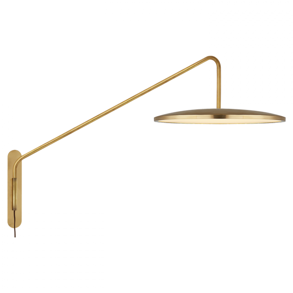 Wall Light, 1-Light, LED, Natural Brass, 28"H (PB 2020NB CHVHF)