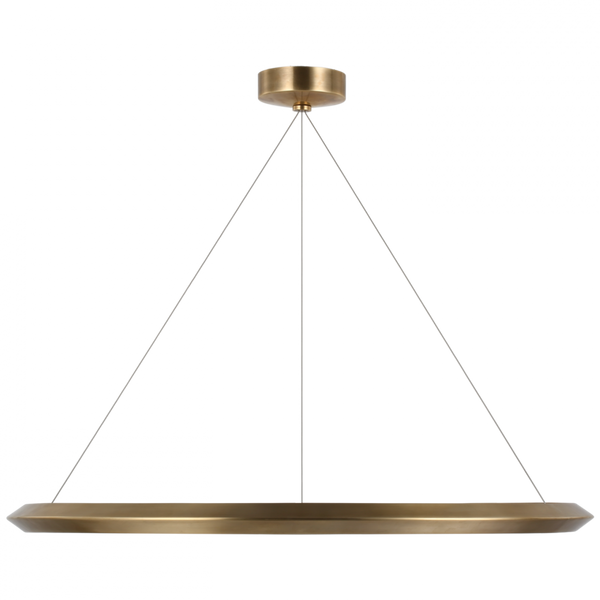 Ring Chandelier, 1-Light, LED, Natural Brass, 38"W (PB 5151NB CWY4X)