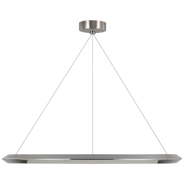 Ring Chandelier, 1-Light, LED, Polished Nickel, 38"W (PB 5151PN CX42N)