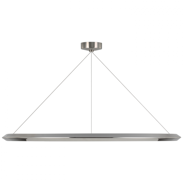 Ring Chandelier, 1-Light, LED, Polished Nickel, 48"W (PB 5152PN CX138)