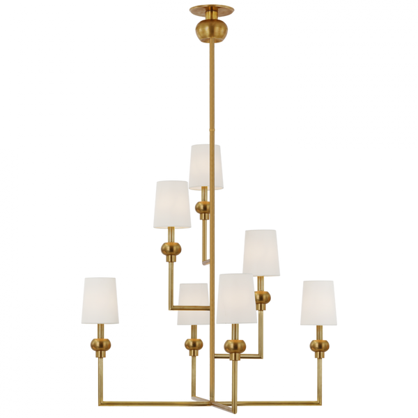 XL Offset Chandelier - Hand-Rubbed Antique Brass