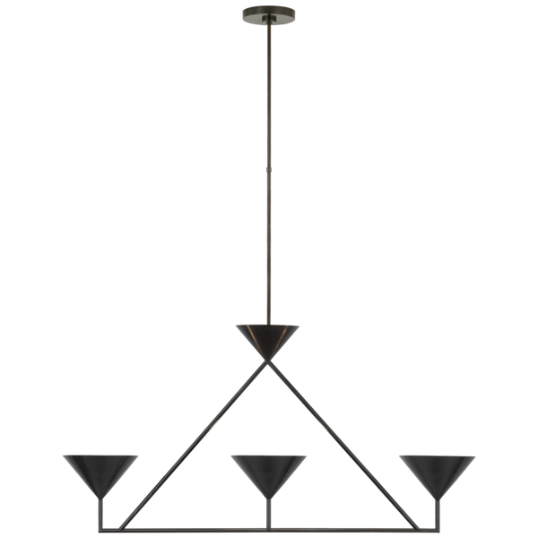 Medium Linear Chandelier - Bronze