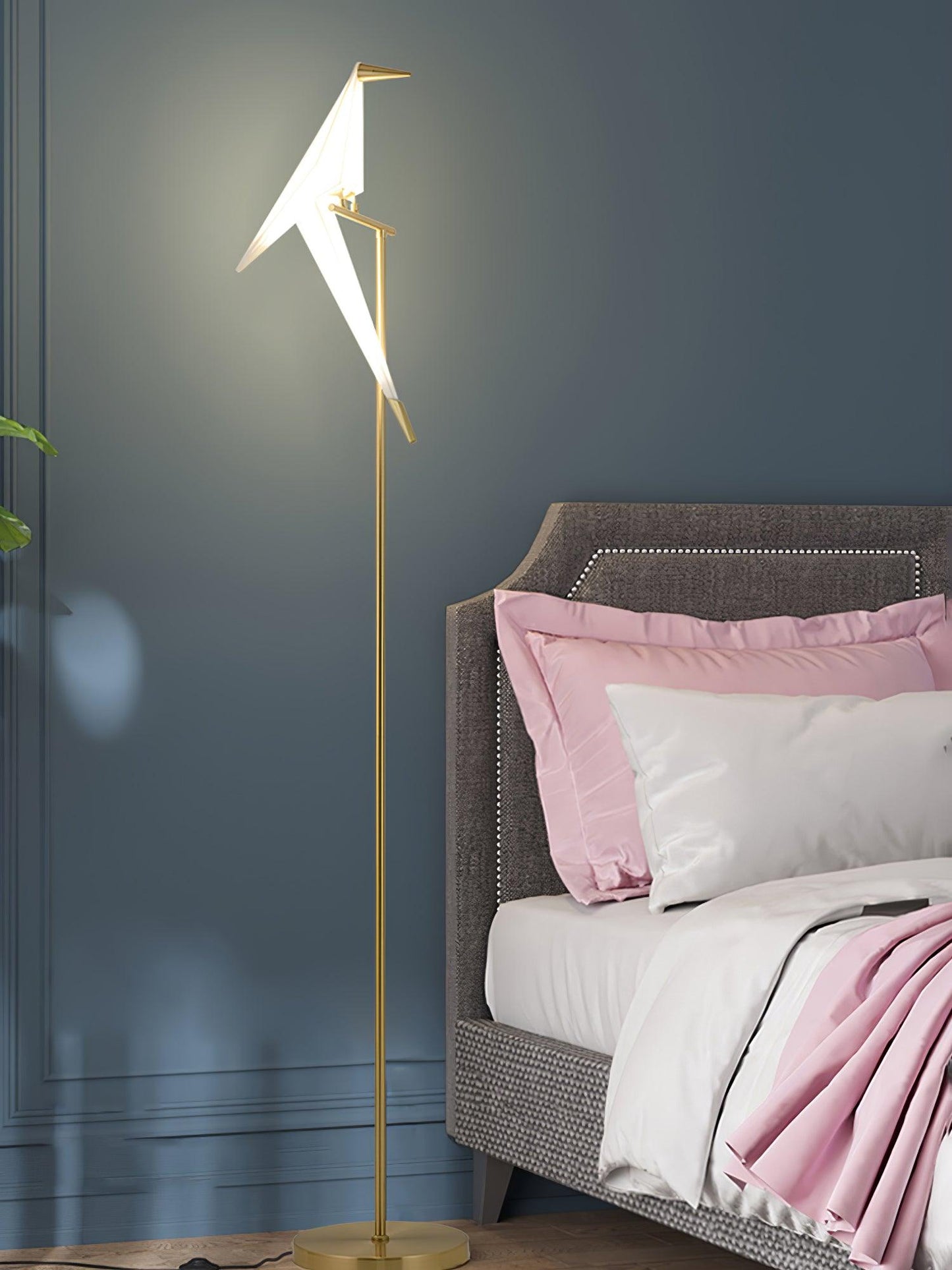 Paper Crane Bird Torchiere Lamp Floor Lamp