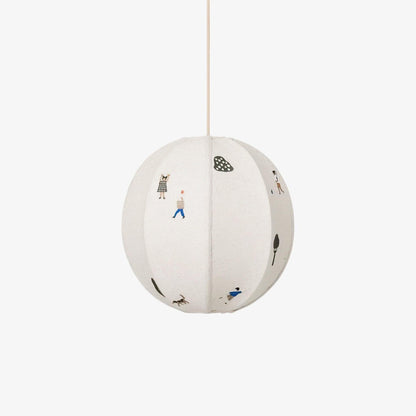 Park Embroidered Textile Hanging light Pendant Lamp