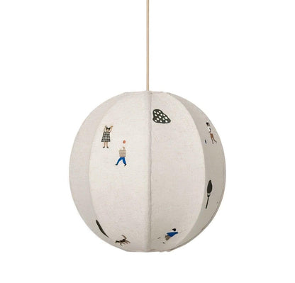 Park Embroidered Textile Hanging light Pendant Lamp