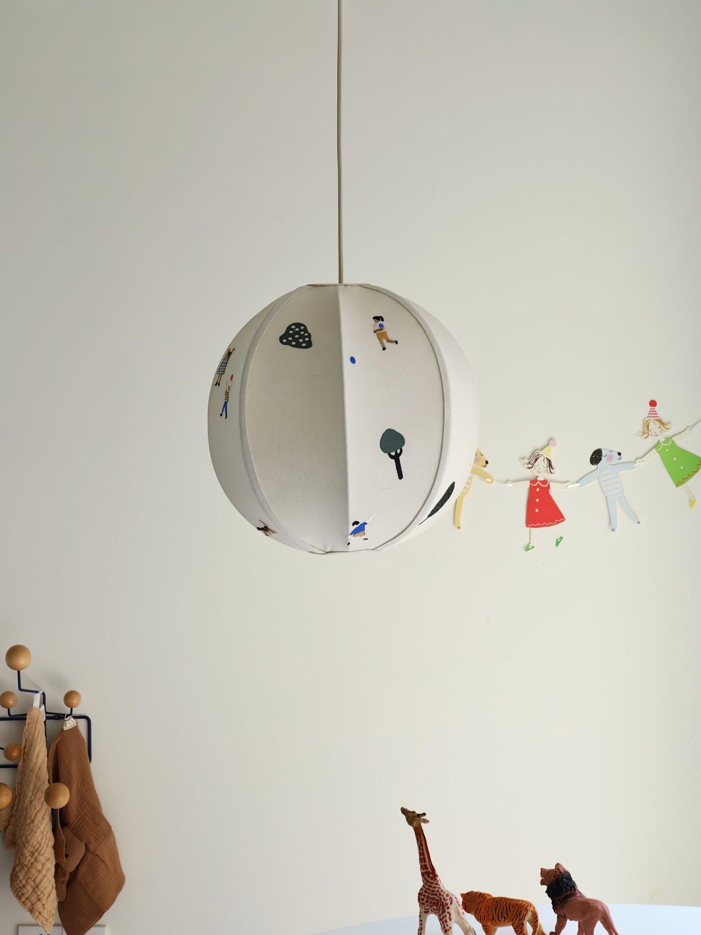 Park Embroidered Textile Hanging light Pendant Lamp