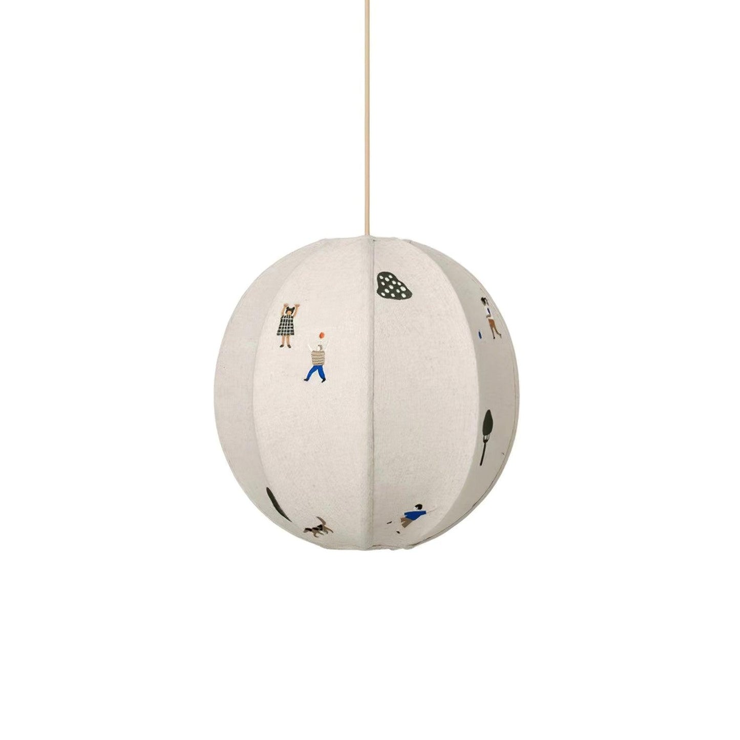 Park Embroidered Textile Hanging light Pendant Lamp