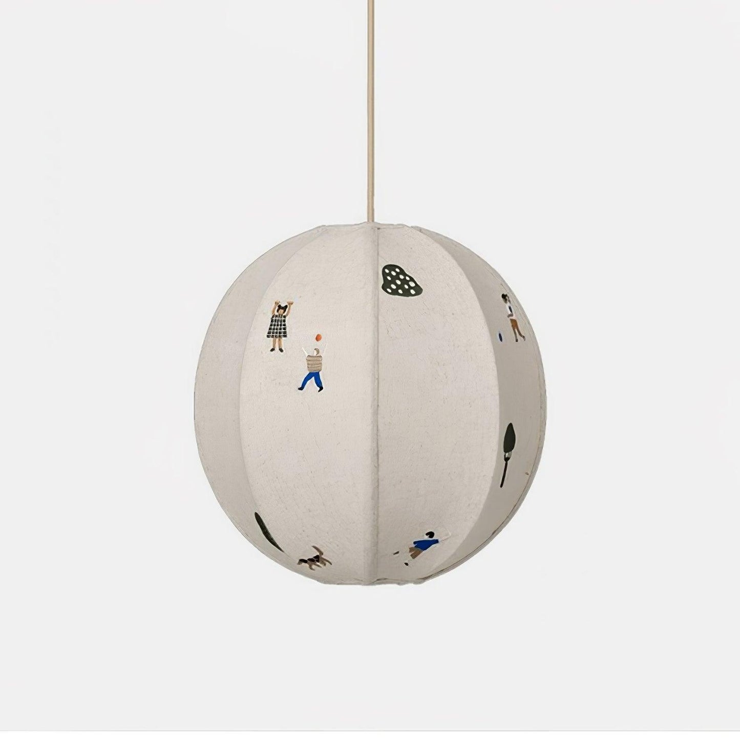 Park Embroidered Textile Hanging light Pendant Lamp