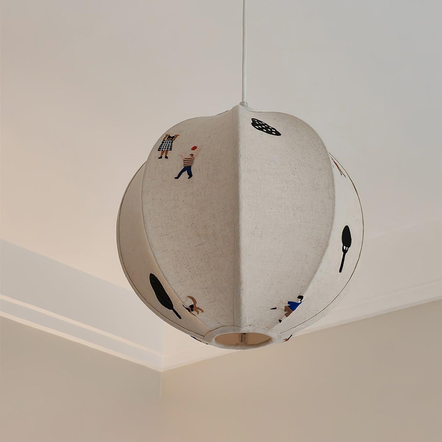 Park Embroidered Textile Hanging light Pendant Lamp