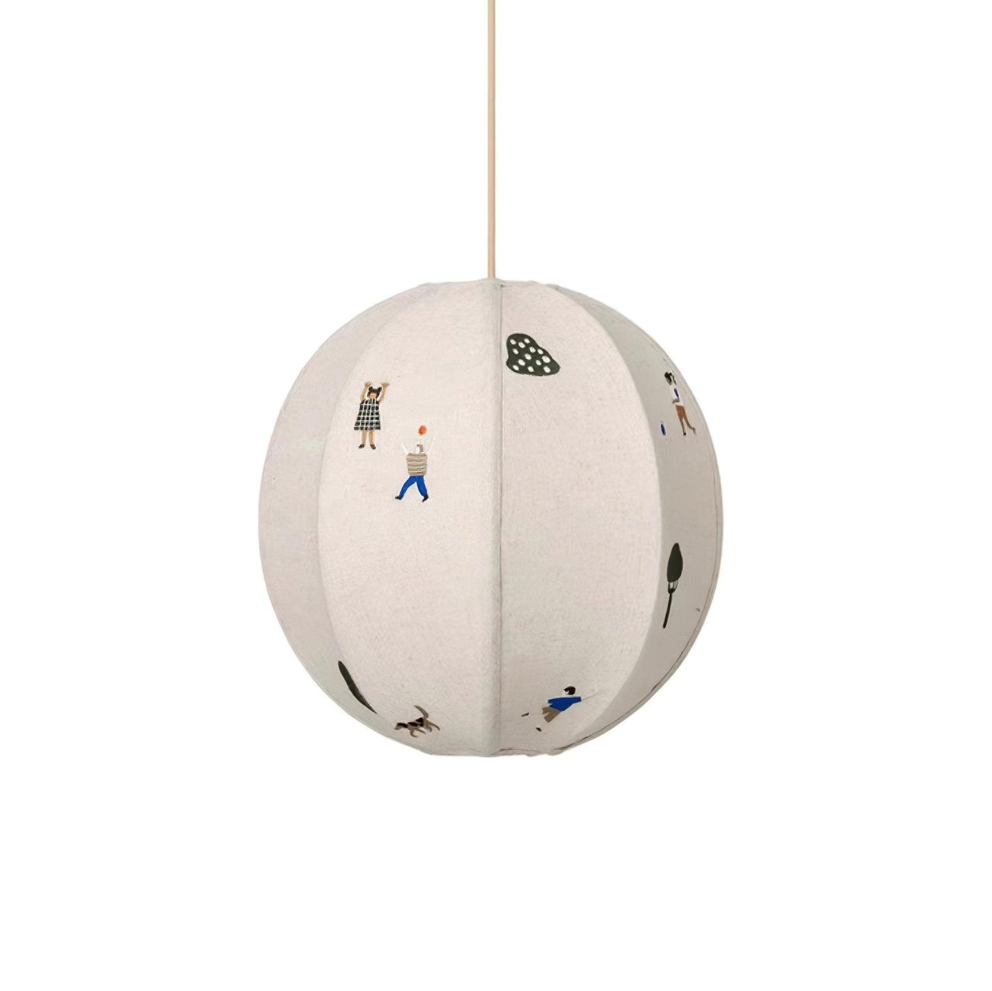 Park Embroidered Textile Hanging light Pendant Lamp