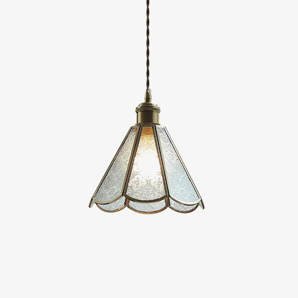 Patterned Glass Houselight Pendant Lamp