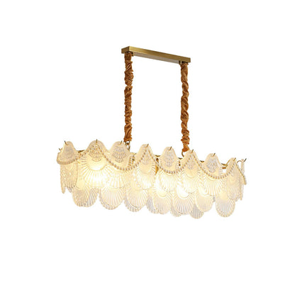 Pearl Glass Shell Candelabrum Chandelier