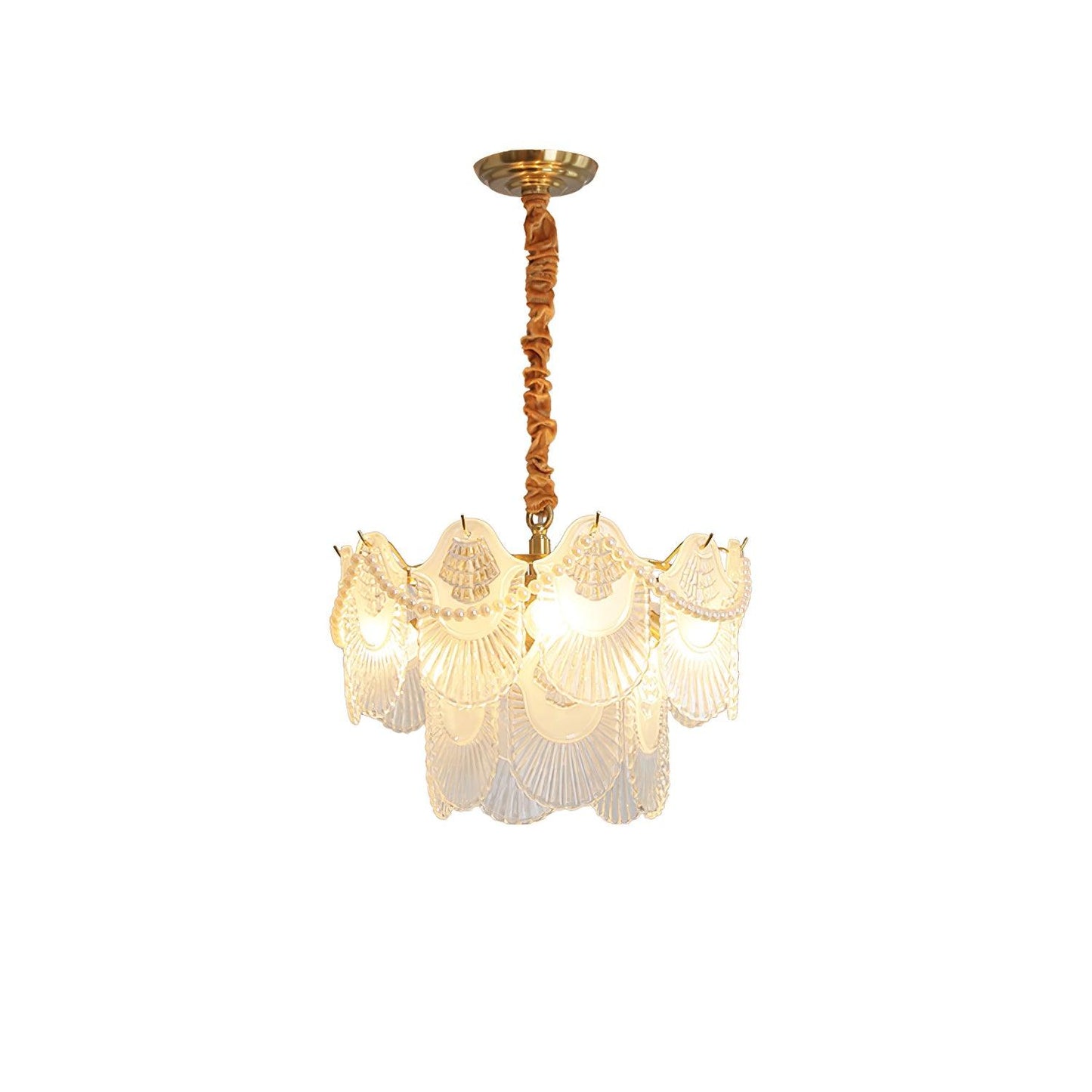 Pearl Glass Shell Candelabrum Chandelier