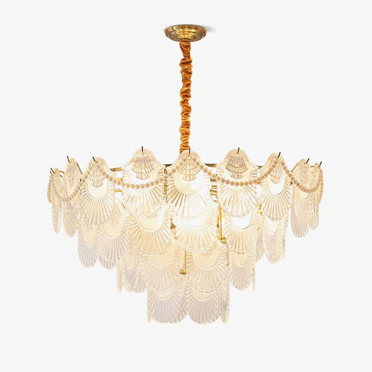 Pearl Glass Shell Candelabrum Chandelier