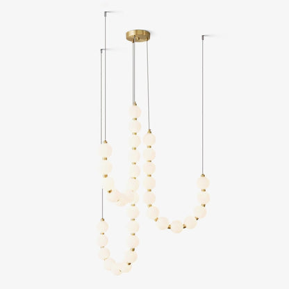 Acrylic Pearl Necklace Candelabrum Chandelier