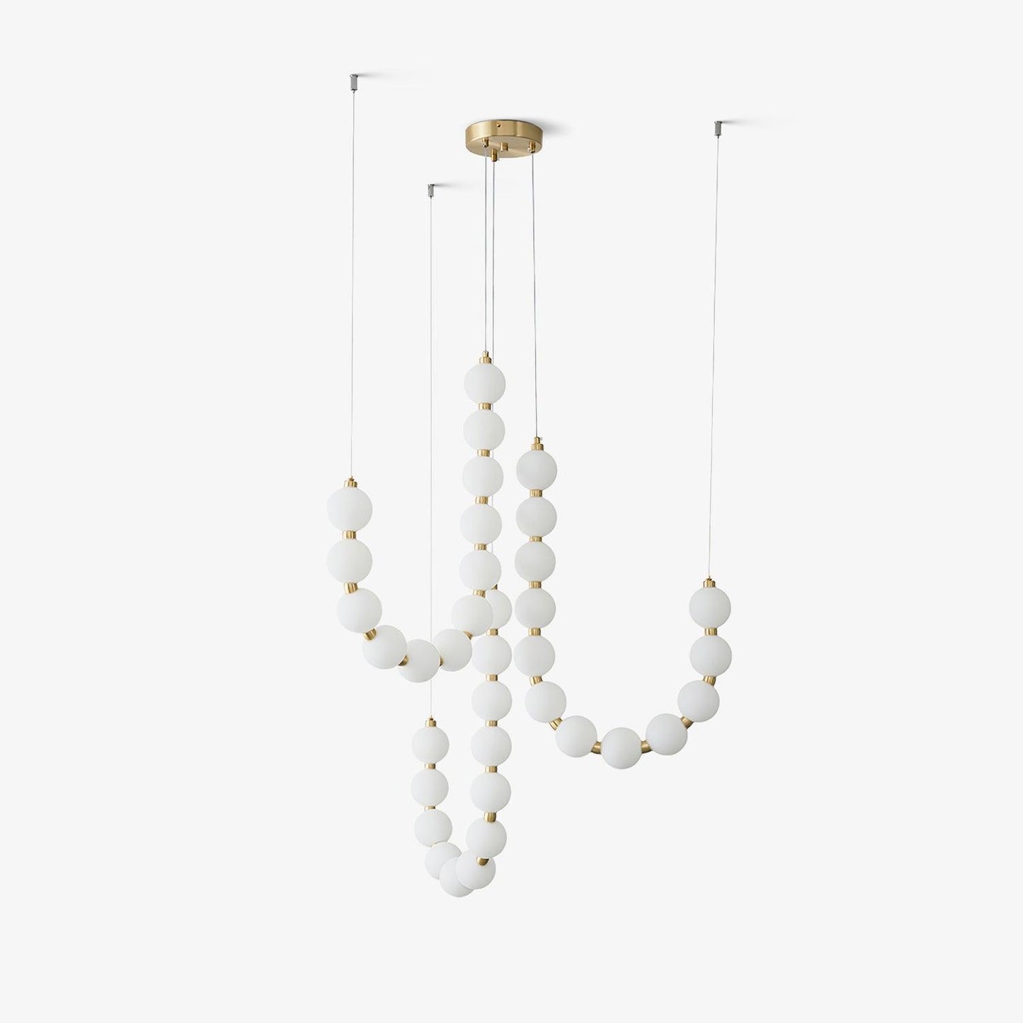 Acrylic Pearl Necklace Candelabrum Chandelier