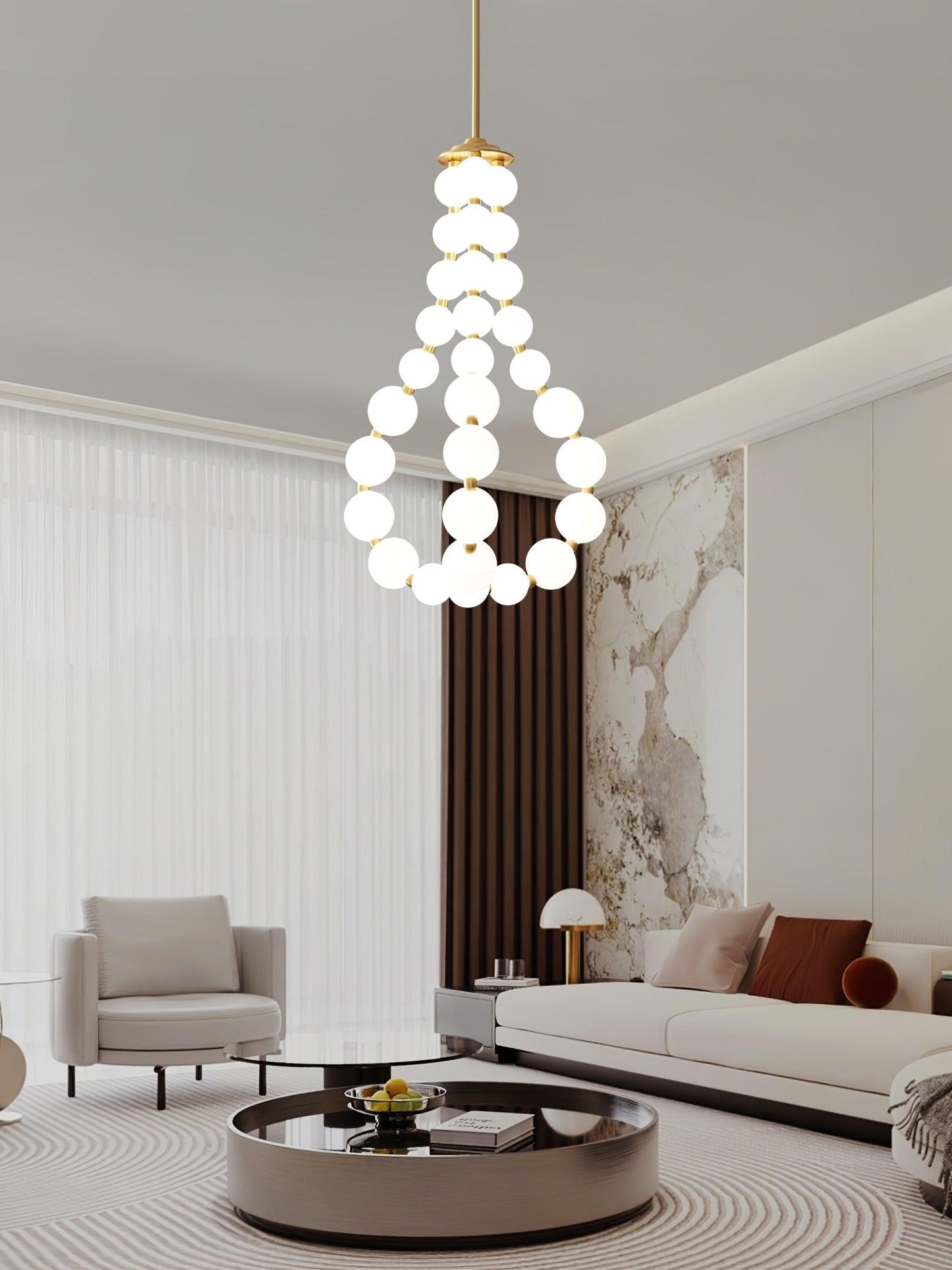 Glass Pearl Necklace Ceiling fixture Chandelier