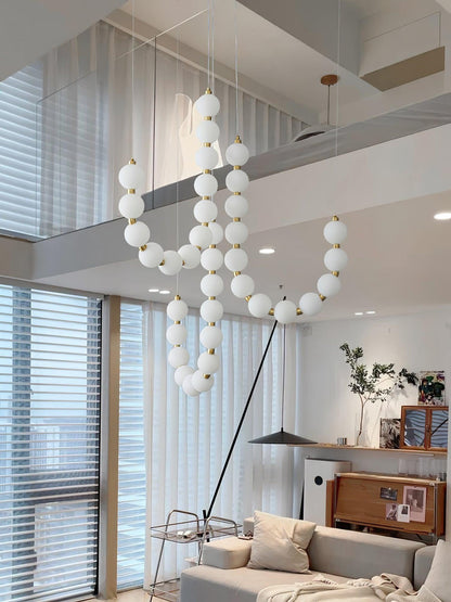 Glass Pearl Necklace Ceiling fixture Chandelier