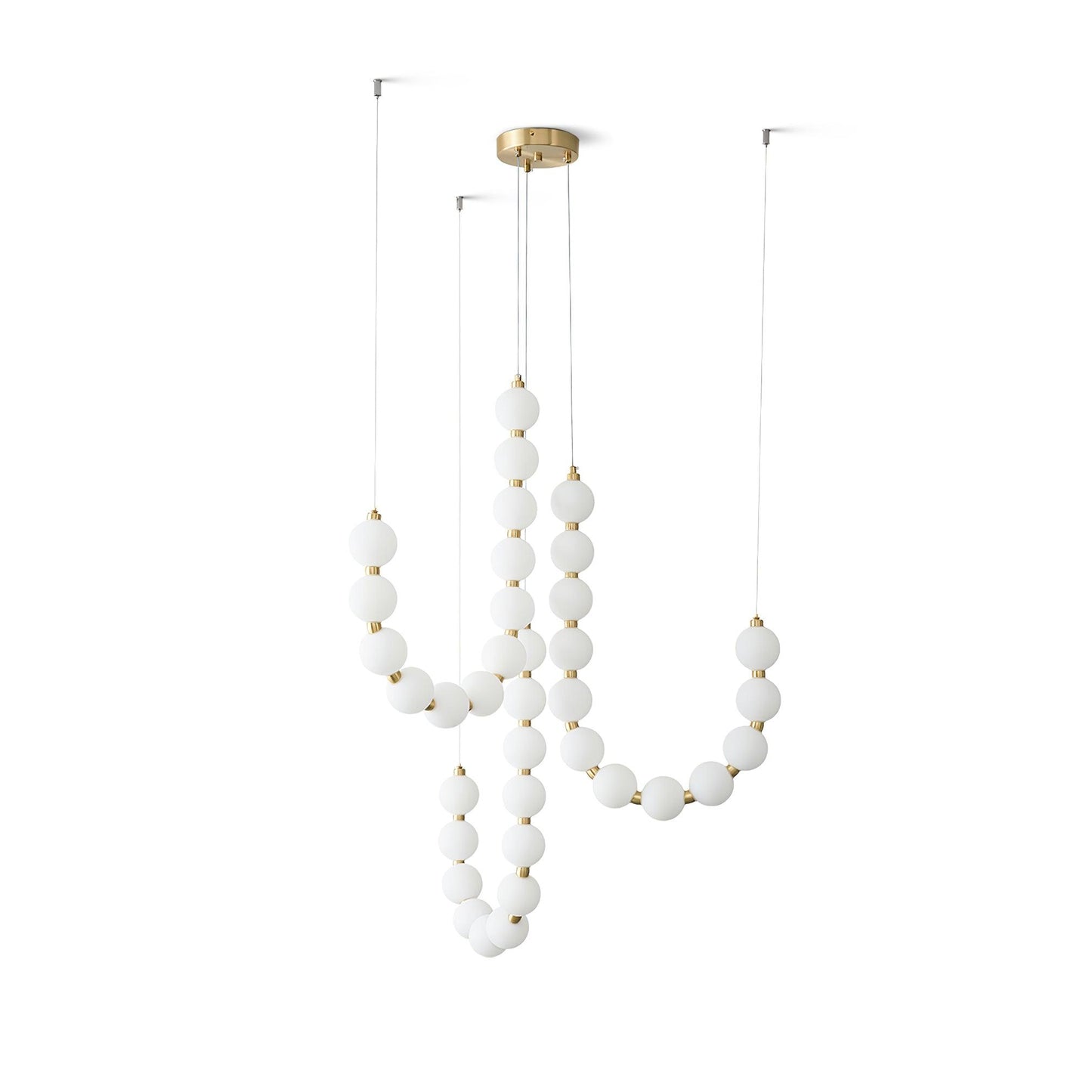 Acrylic Pearl Necklace Candelabrum Chandelier