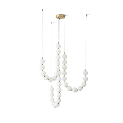 Acrylic Pearl Necklace Candelabrum Chandelier