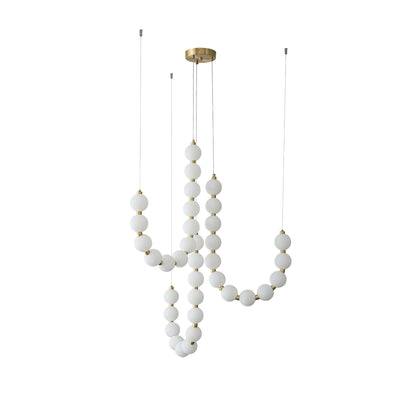 Acrylic Pearl Necklace Candelabrum Chandelier