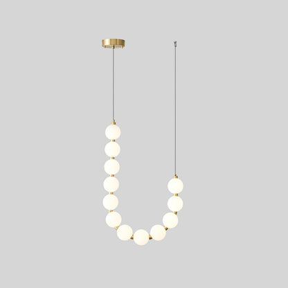 Acrylic Pearl Necklace Candelabrum Chandelier