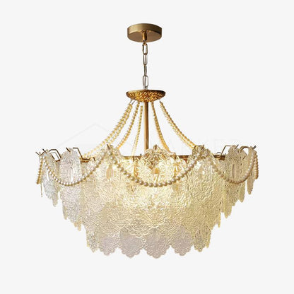 Pearls Glass Gasolier Chandelier