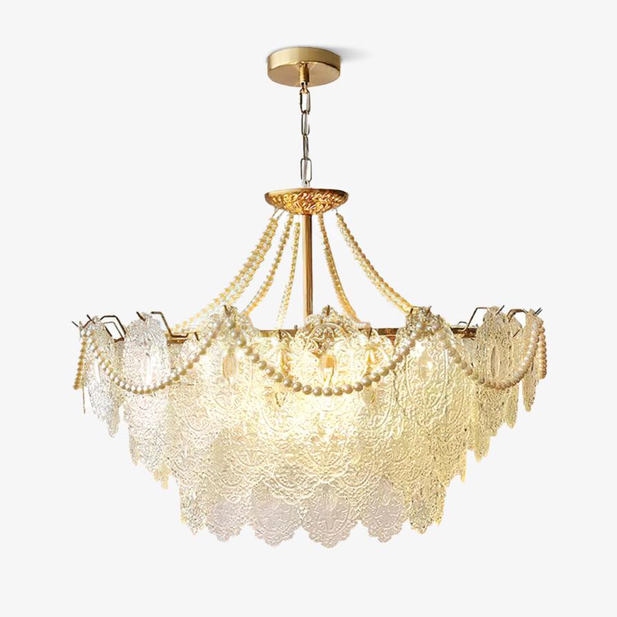 Pearls Glass Gasolier Chandelier