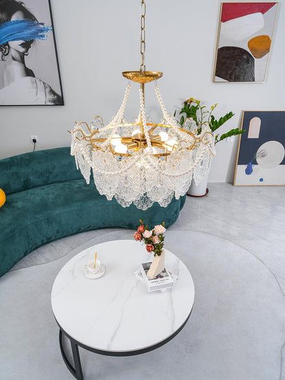 Pearls Glass Gasolier Chandelier