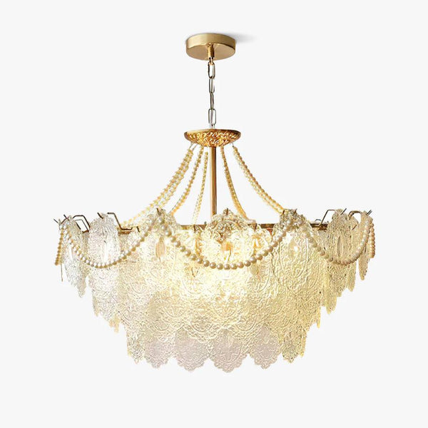 Pearls Glass Gasolier Chandelier