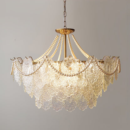 Pearls Glass Gasolier Chandelier