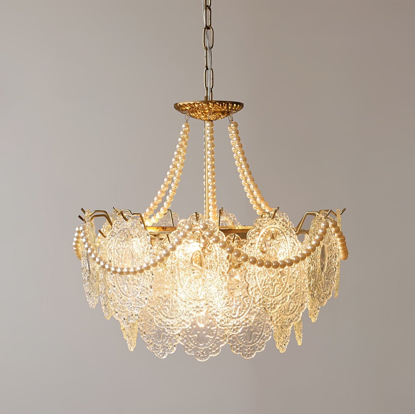 Pearls Glass Gasolier Chandelier