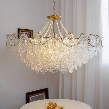 Pearls Glass Gasolier Chandelier