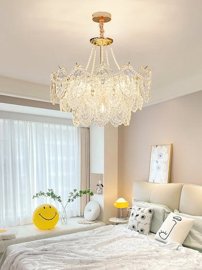 Pearls Glass Gasolier Chandelier