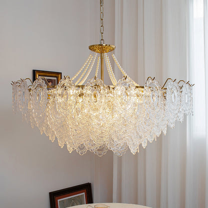 Pearls Glass Gasolier Chandelier