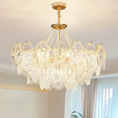 Pearls Glass Gasolier Chandelier