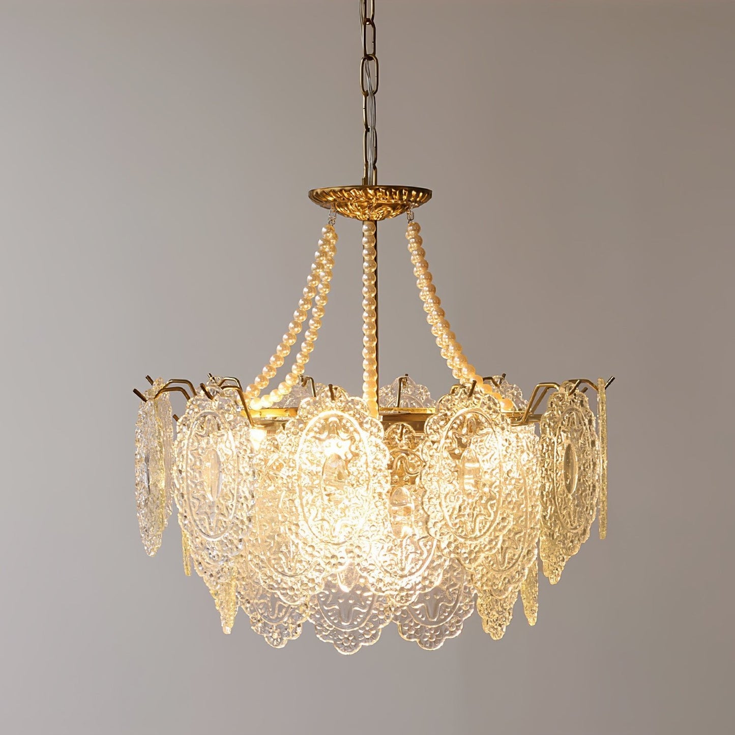 Pearls Glass Gasolier Chandelier