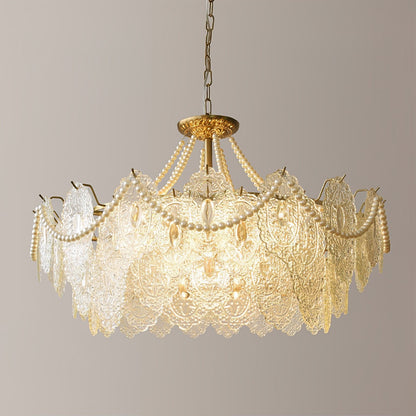 Pearls Glass Gasolier Chandelier