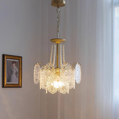 Pearls Glass Gasolier Chandelier